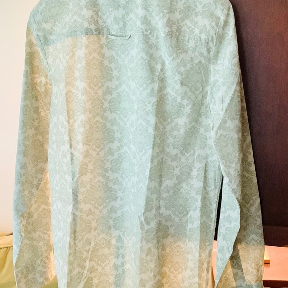 Brooks Brothers blouse green cream pattern size 12 100% cotton work office - Picture 6 of 6